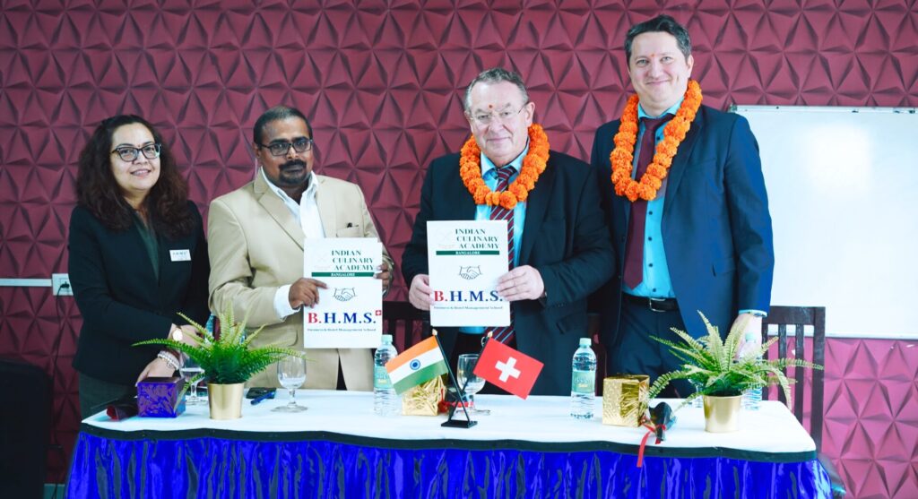 Indian Culinary Academy, Bangalore Signs MOU with BHMS Switzerland for Pathway Degree Programme
